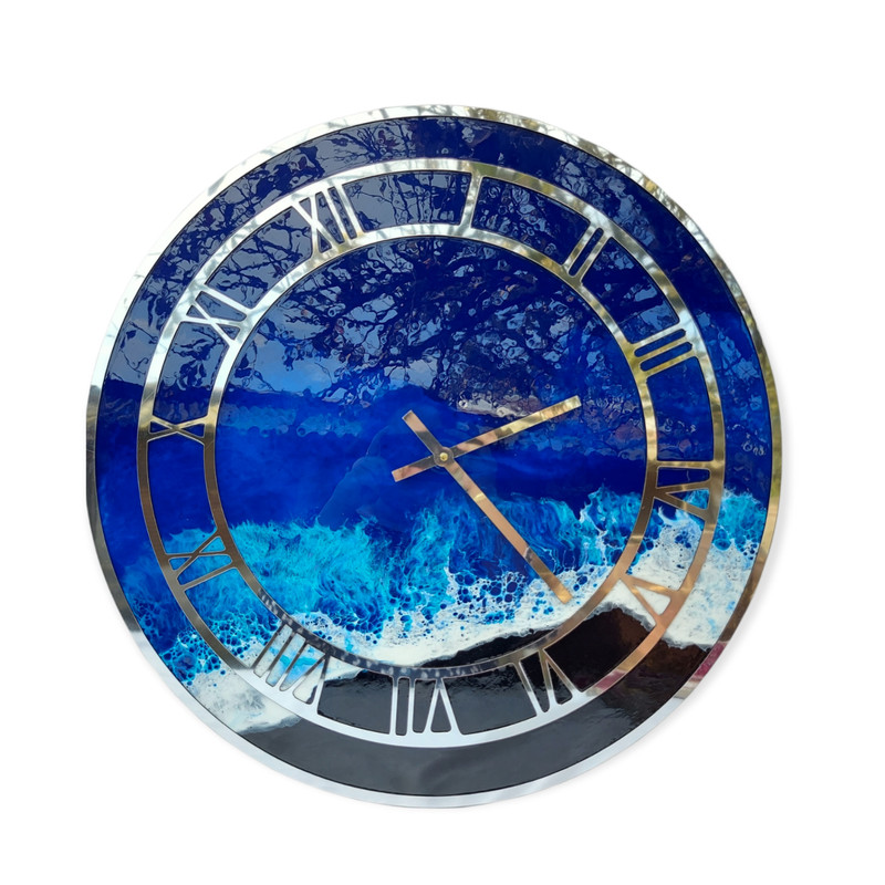 ساعت رزین طرح دریا