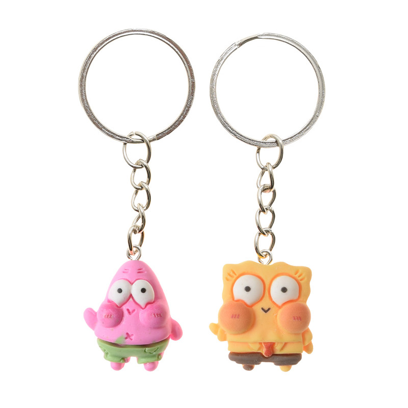 جاکلیدی دخترانه دلنار گالری مدل پاتریک و باب اسفنجی بسته 2 عددی