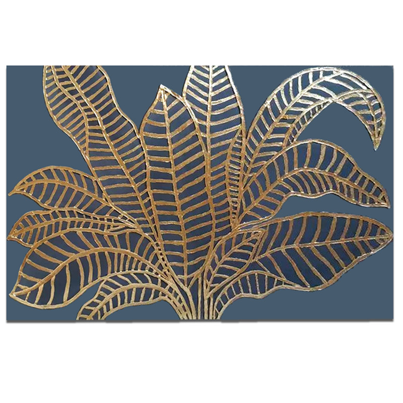 تابلو نقاشی ورق طلا مدل برگ موز دکوراتیو نقش برجسته کد N15