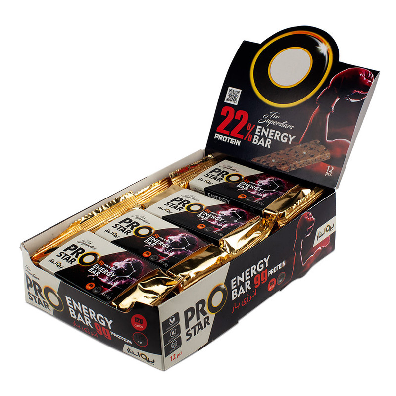 پروتئین بار 22 درصد پرواستار بسته 12 عددی