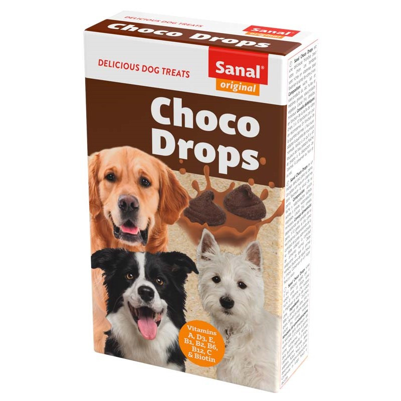 خرید و قیمت تشویقی سگ سانال مدل شکلاتی Choco Drops وزن 125 گرم