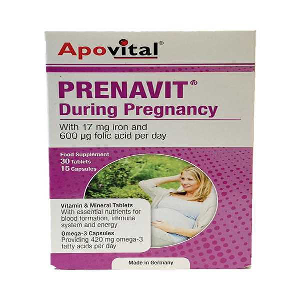 قرص وکپسول پریناویت دیورینگ پرگننسی آپوویتال بسته 45 عددی