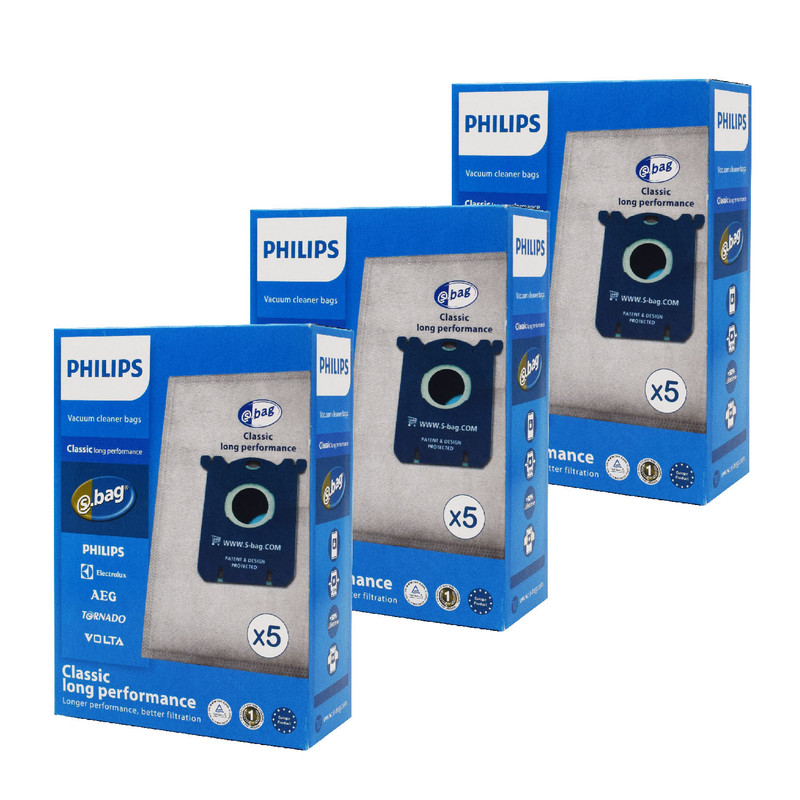 پاکت جاروبرقی مدل 007 سه بسته 5 عددی مناسب برای جاروبرقی فیلیپس الکترولوکس آاگ