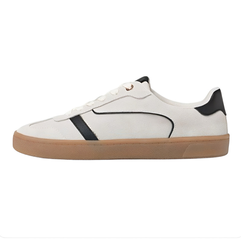 کفش روزمره زنانه استرادیواریوس مدل SPLIT LEATHER SNEAKERS 2025