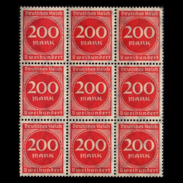 تمبر یادگاری مدل کشور آلمان رایش 1921 میلادی مجموعه 9 عددی