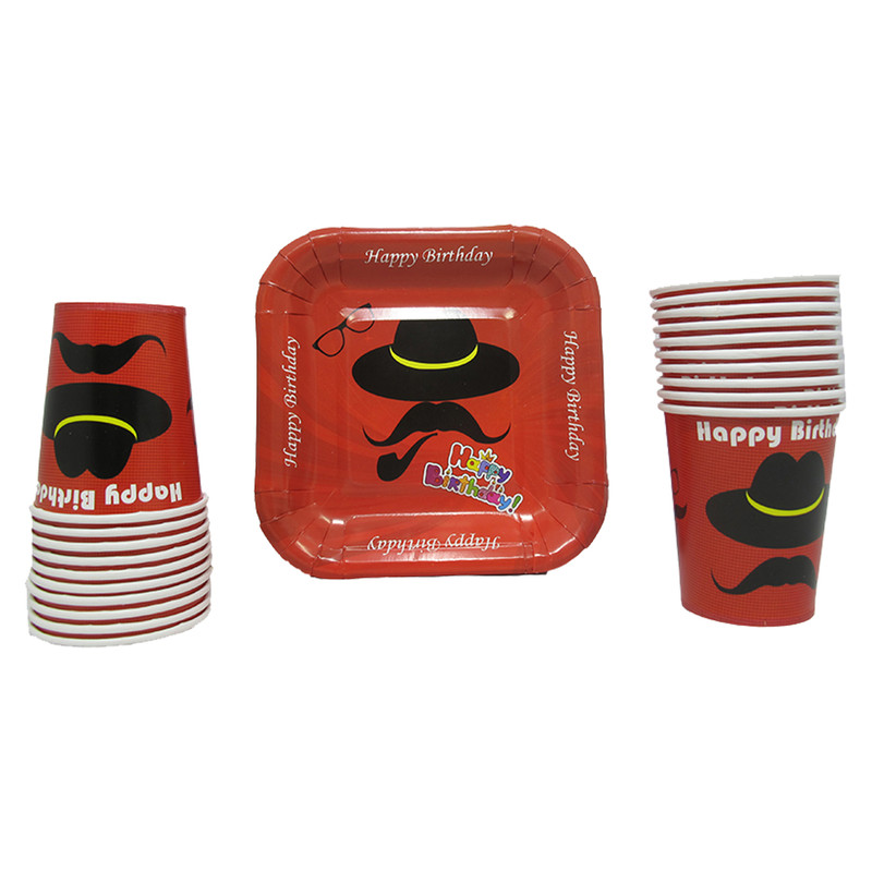 ظرف و لیوان هپی شو مدل سبیل