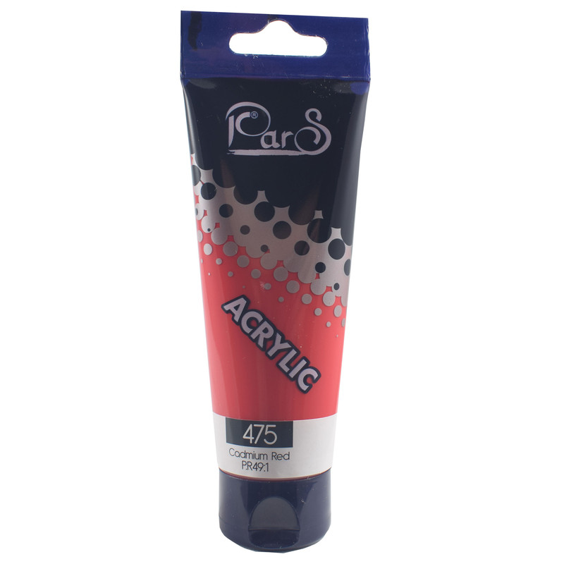 رنگ اکریلیک پارس کد 475 cadmium red حجم 75 میلی لیتر