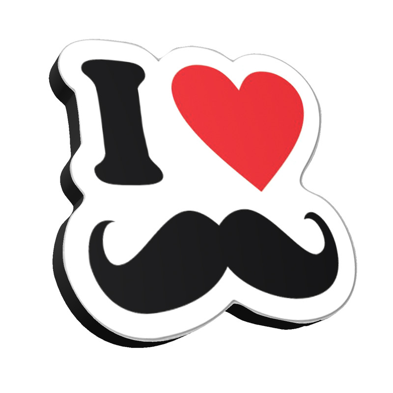 استیکر طرح I Love Mustache