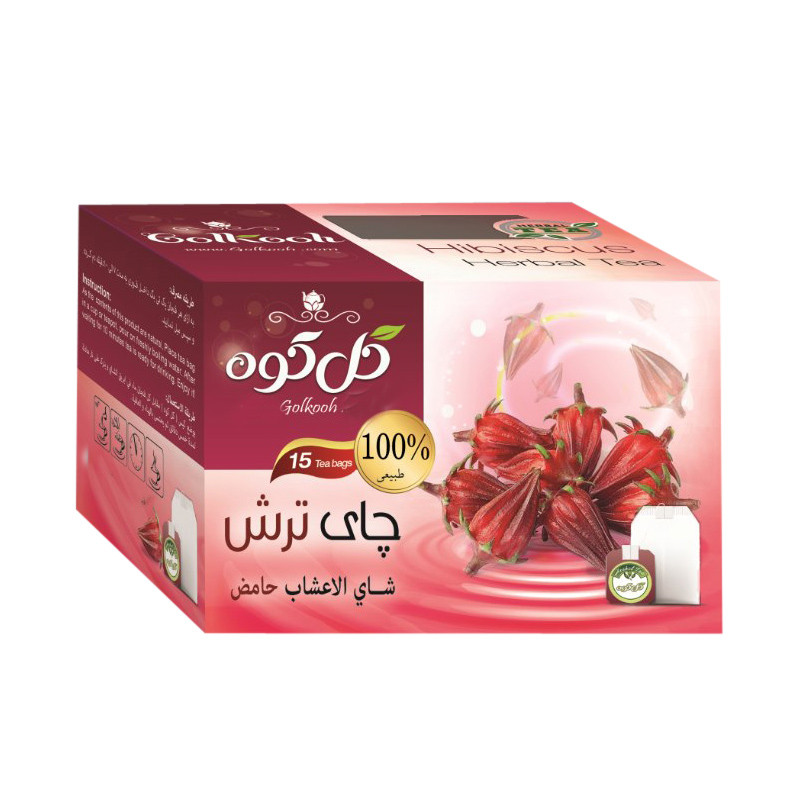 دمنوش کیسه ای چای ترش گلکوه بسته 15عددی