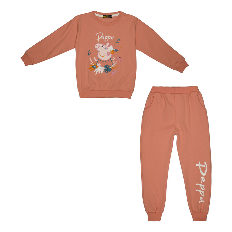 ست سویشرت و شلوار دخترانه خرس کوچولو مدل Peppa کد 200