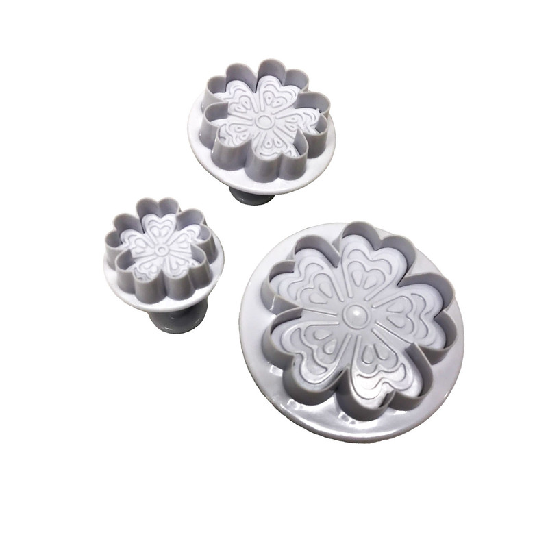 کاتر شیرینی پزی مدل گل مجموعه 3عددی