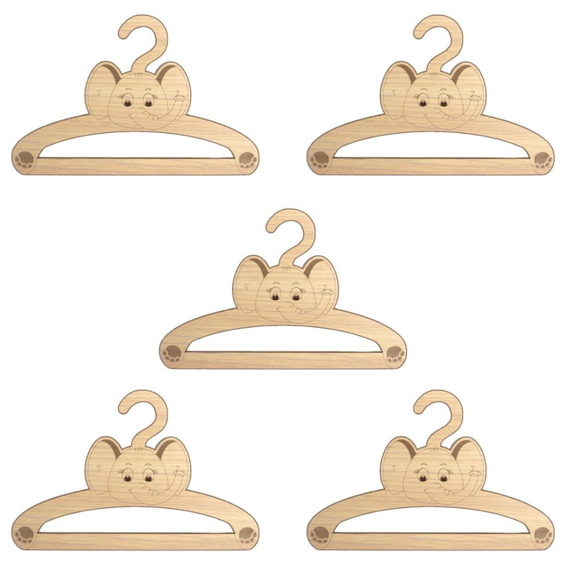 چوب لباسی نوزادی مدل فیل E01 بسته 5 عددی