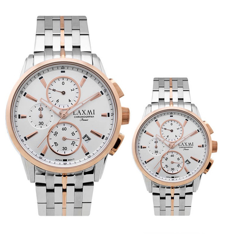 ست ساعت مچی عقربه ای زنانه و مردانه لاکسمی مدل 8535-13