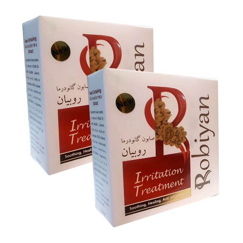صابون شستشو روبیان مدل گانودرما وزن 100 گرم مجموعه 2 عددی