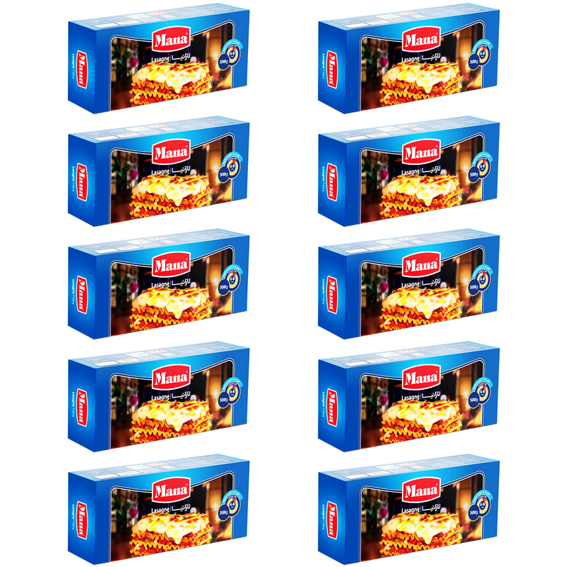 خرید و قیمت لازانیا مانا - 500 گرم بسته 10 عددی