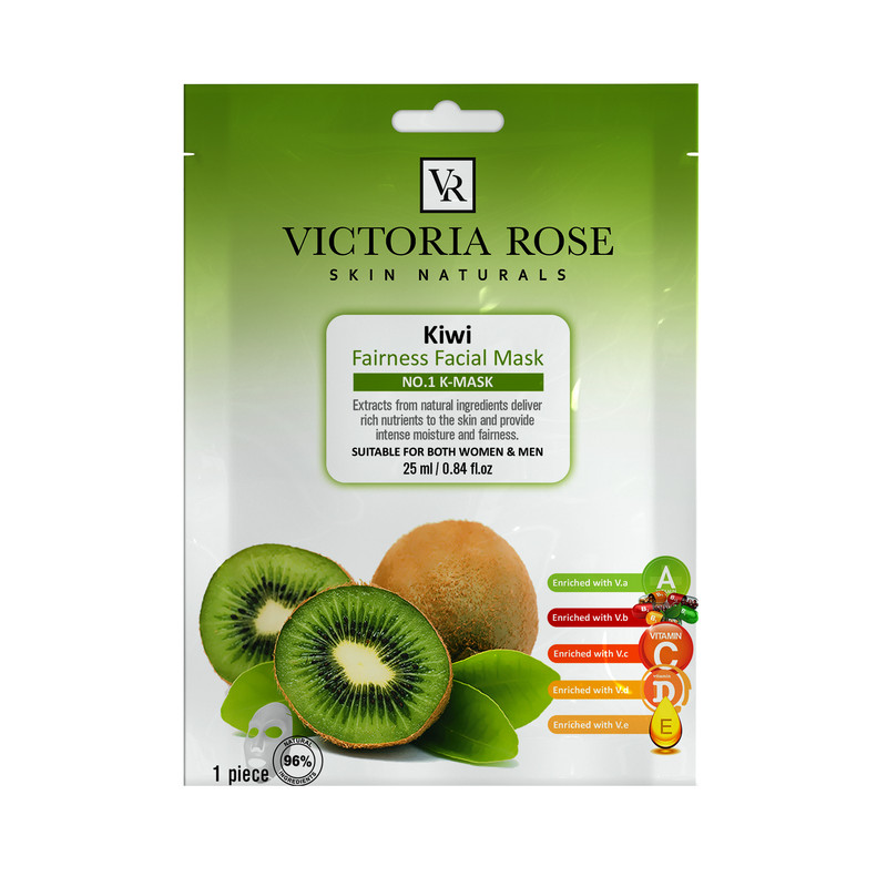 ماسک صورت ویکتوریا رز مدل Kiwi حجم 25 میلی لیتر بسته 10 عددی