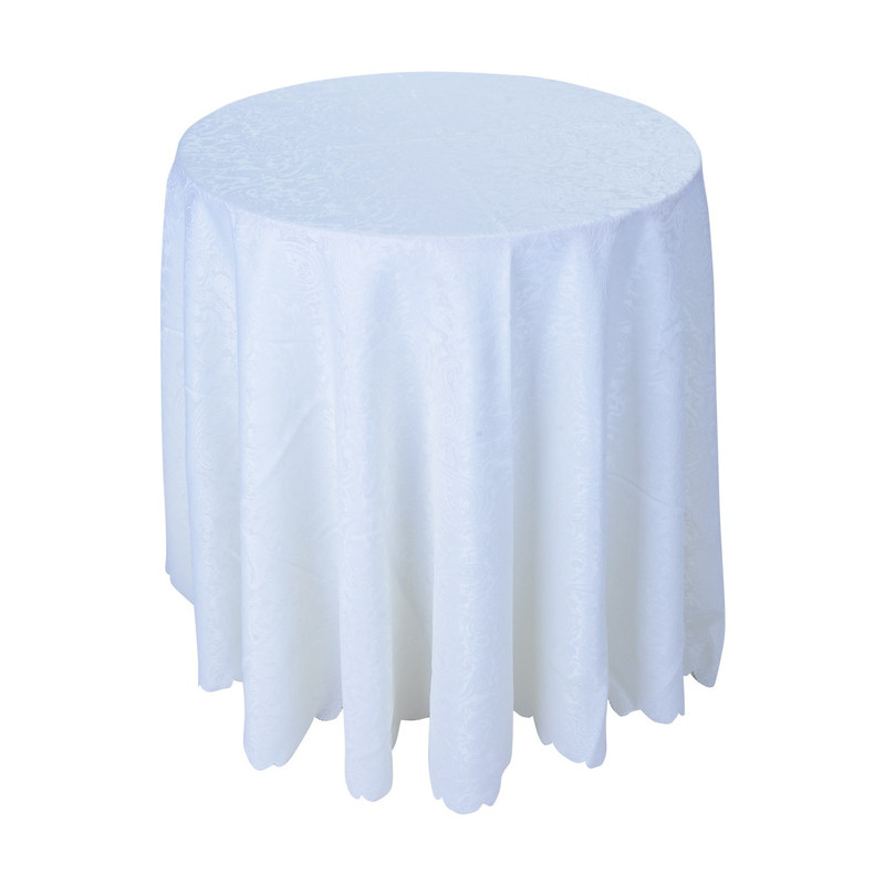 رومیزی ساتن ژینورا مدل کلاسیک قطر 210 سانتیمتر