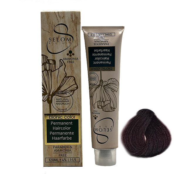 رنگ مو سلوم شماره 5.5 حجم 120 میلی لیتر رنگ قهوه ای ماهگونی روشن