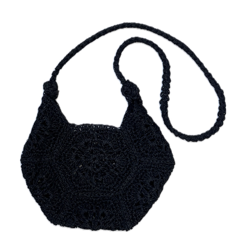 کیف بافتنی مدل شش ضلعی