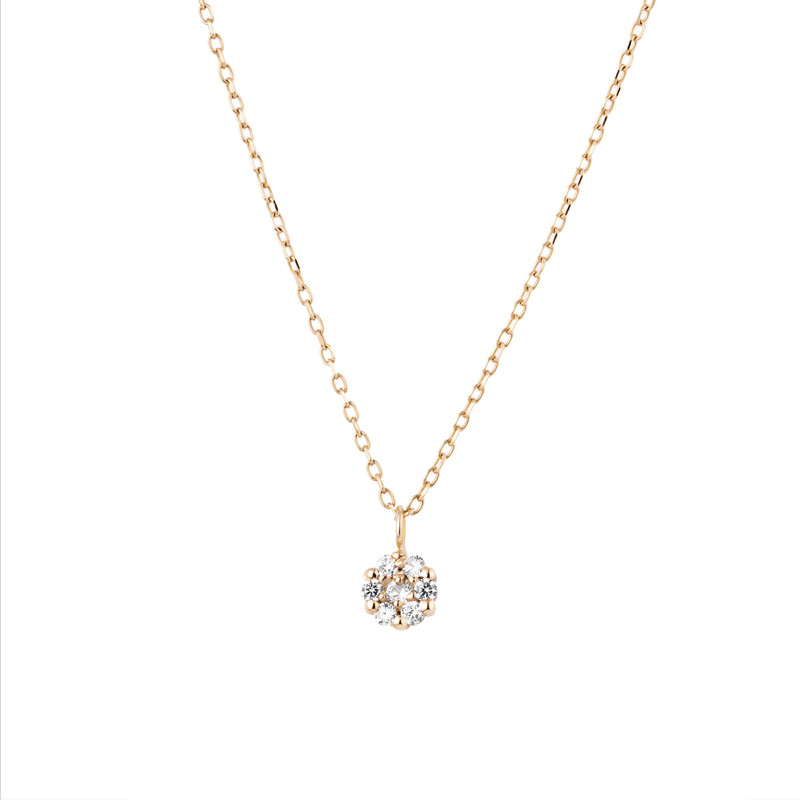 گردنبند طلا 18 عیار زنانه گالری شیدا مجد مدل فلاور کوچک