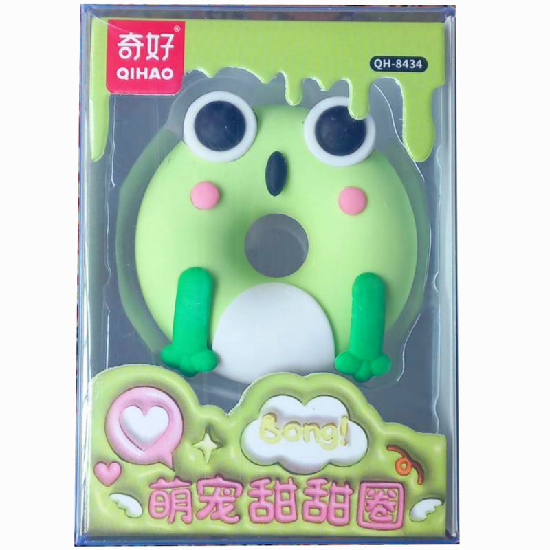 پاک کن کیو آی ها او مدل BIG SIZE JUMBO طرح دونات قورباغه