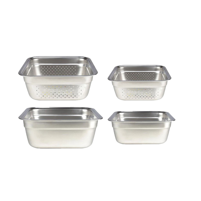 آبکش و آبگیر مدل استیل مربع کد 2430 مجموعه 4 عددی