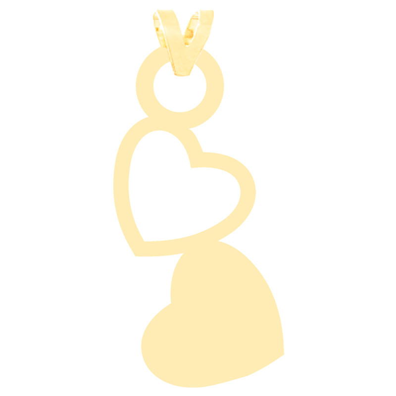 آویز گردنبند طلا 18 عیار زنانه کرابو طرح قلب مدل Kr3141