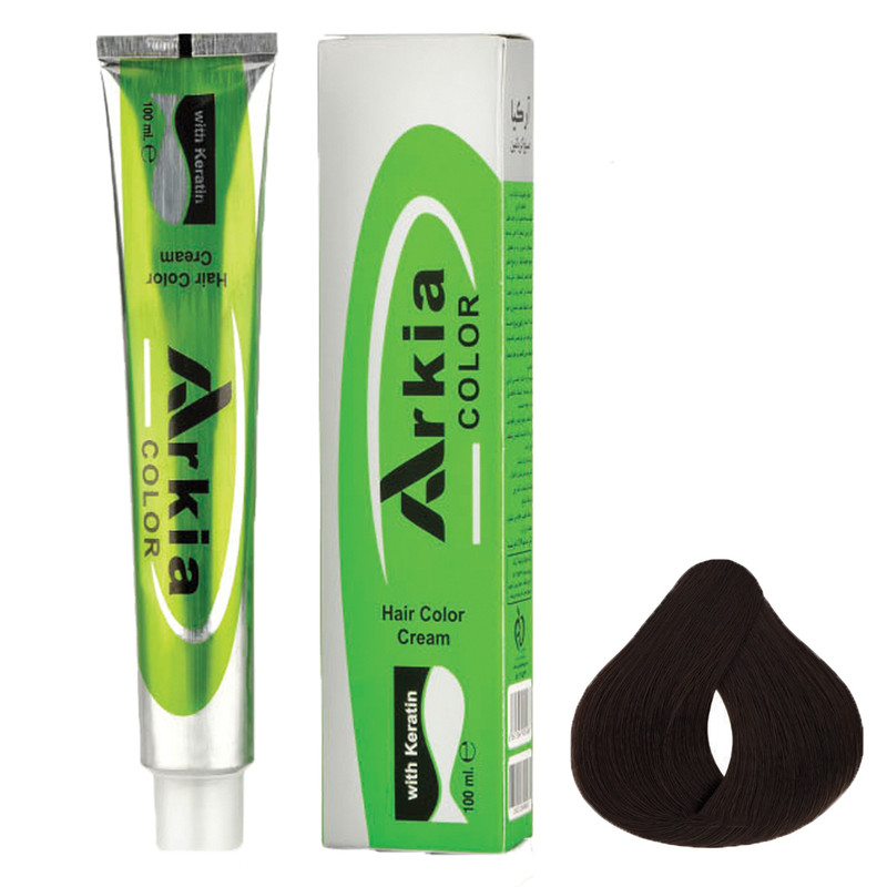 رنگ مو آرکیا شماره 4.00 حجم 100 میلی لیتر رنگ قهوه ای متوسط قوی