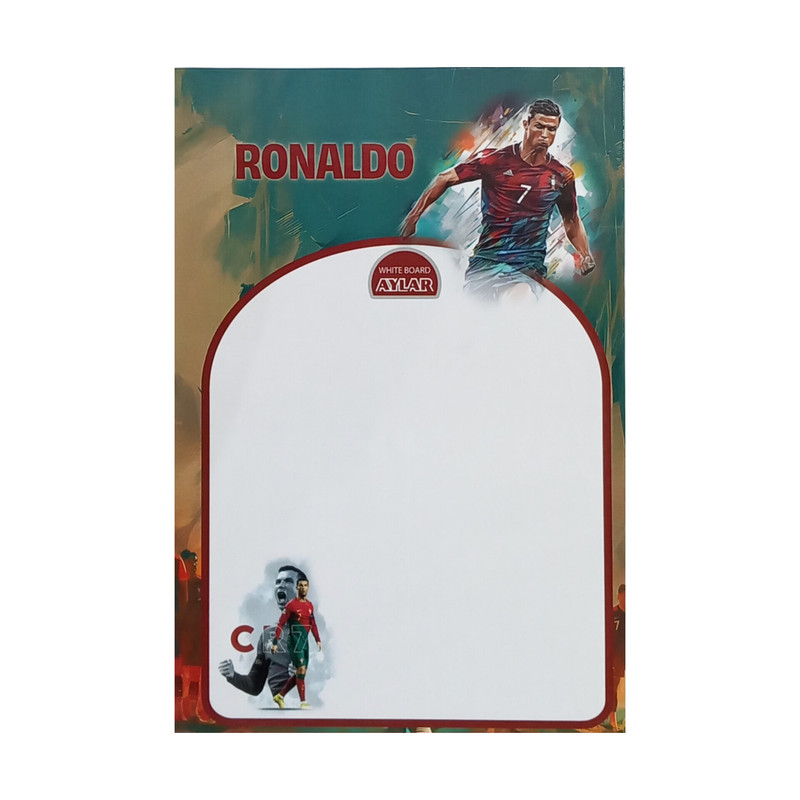تخته وایت برد آیلار مدل آموزشی جدول ضرب طرح رونالدو سایز 30*20 سانتی متر