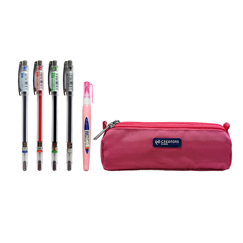 خرید و قیمت جامدادی کریتورز کلاس مدل آرتو به همراه خودکار و غلط گیر بسته 6 عددی