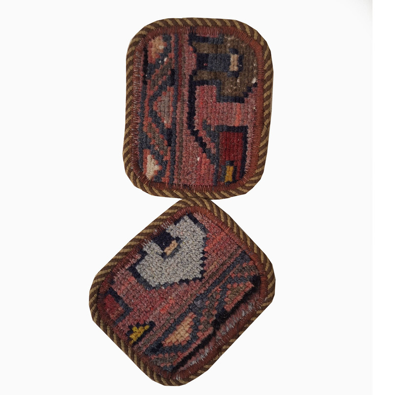 خرید و قیمت زیرلیوانی مدل فرش دستبافت کد Arma08 مجموعه 2 عددی