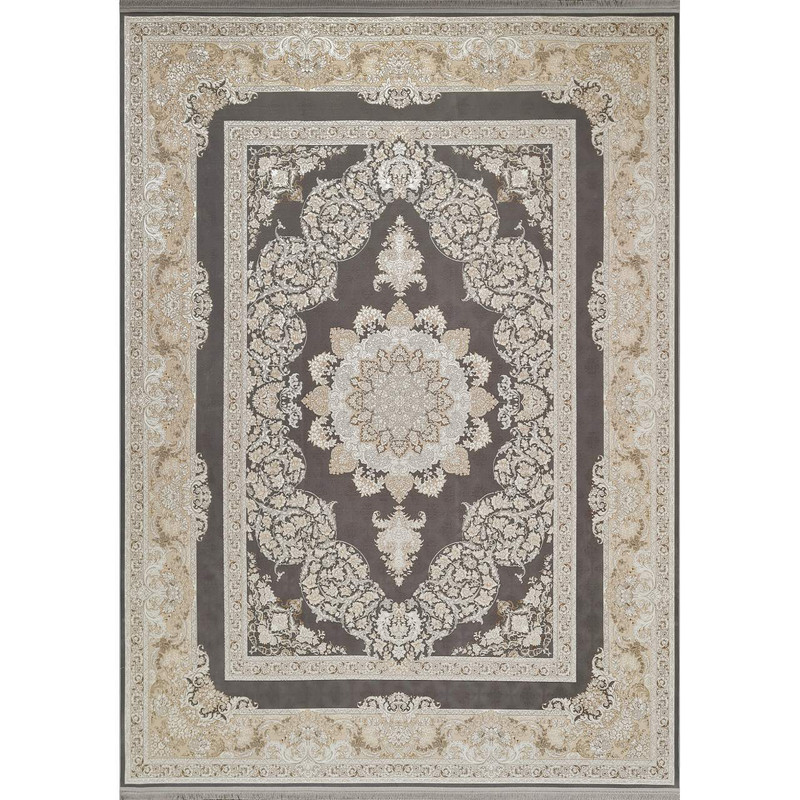 فرش ماشینی افرند کد 2267 زمینه ذغالی