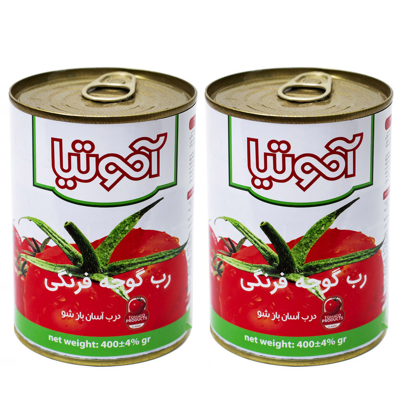 کنسرو رب گوجه فرنگی آموتیا - 400 گرم بسته 2 عددی