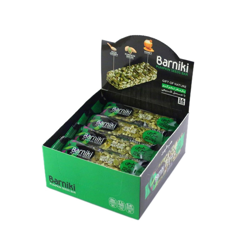 خرید و قیمت نات بار تخمه کدو بارنیکی - بسته 16 عددی