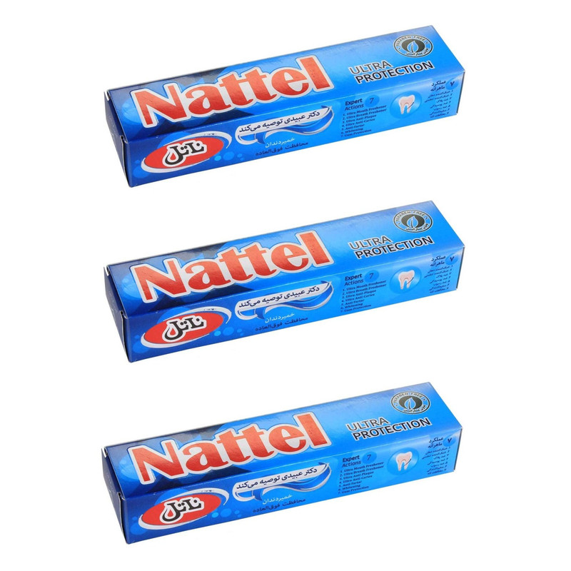 خمیر دندان ناتل مدل Ultra Protection وزن 65 گرم مجموعه 3 عددی