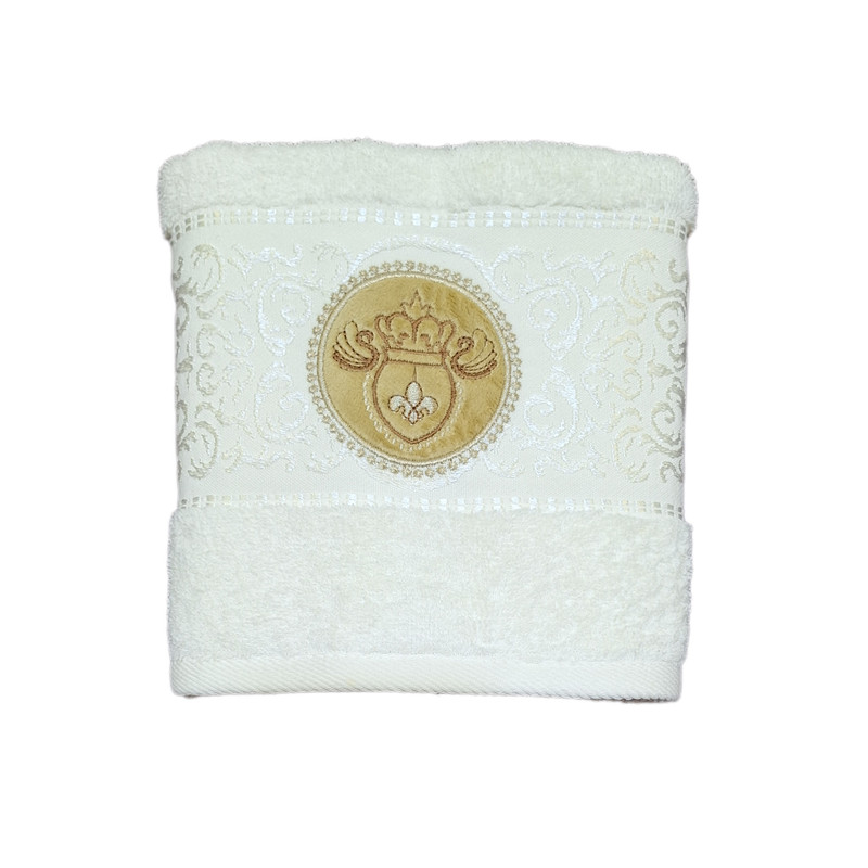 خرید و قیمت حوله دستی آیدین مدل تاج سایز 80×40 سانتی متر