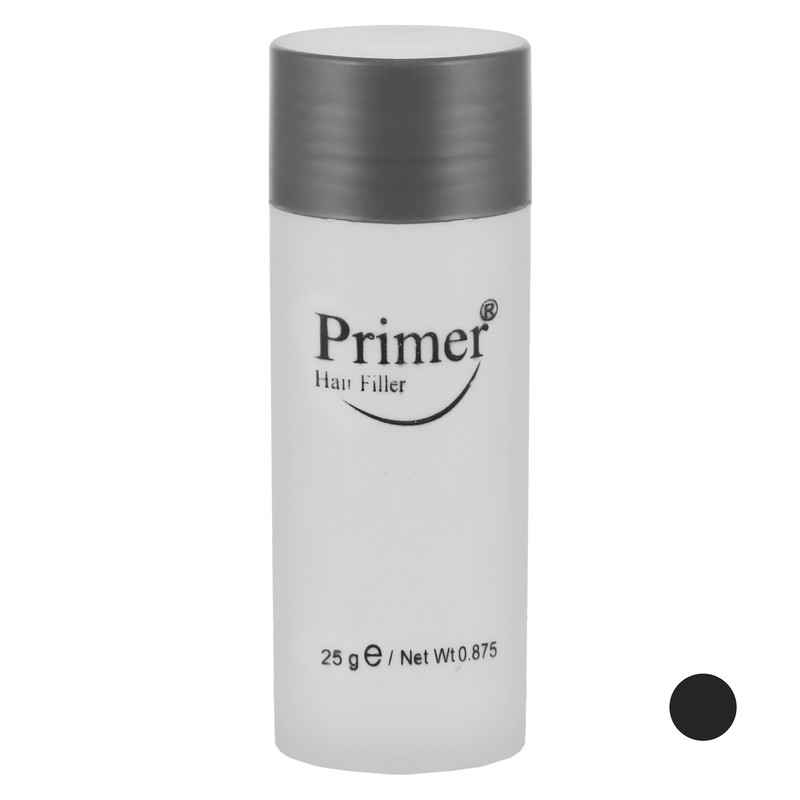 خرید و قیمت پودر پر پشت کننده مو پرایمر هیرفیلر کد 02 وزن 25 گرم رنگ مشکی