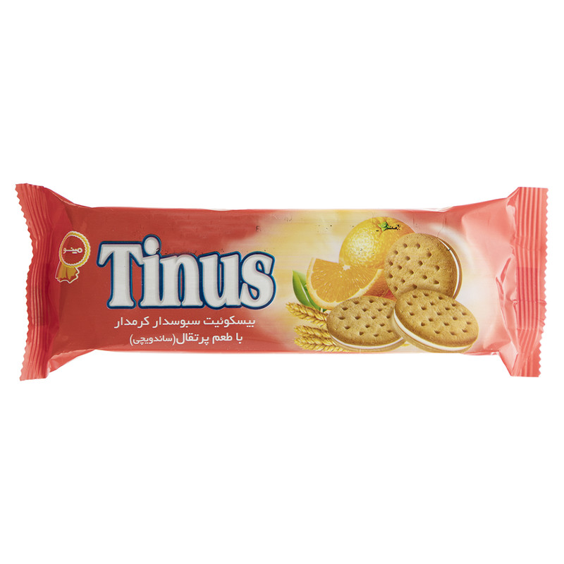 خرید و قیمت بیکسوئیت کرمدار تینوس با طعم پرتغال - 95 گرم