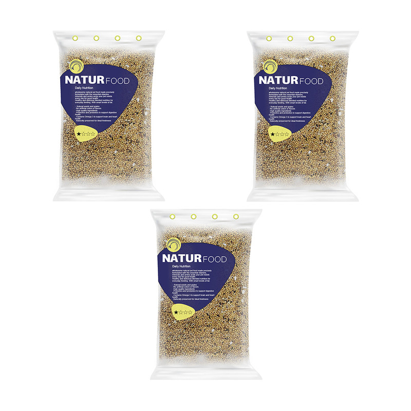 غذای مرغ عشق نیچرفود مدل 1 ستاره وزن 2 کیلوگرم بسته 3 عددی