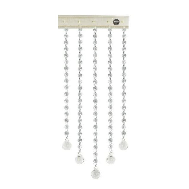 پرده تزیینی آریا کریستال مدل خوشه ای سایز 25x50 سانتی متر