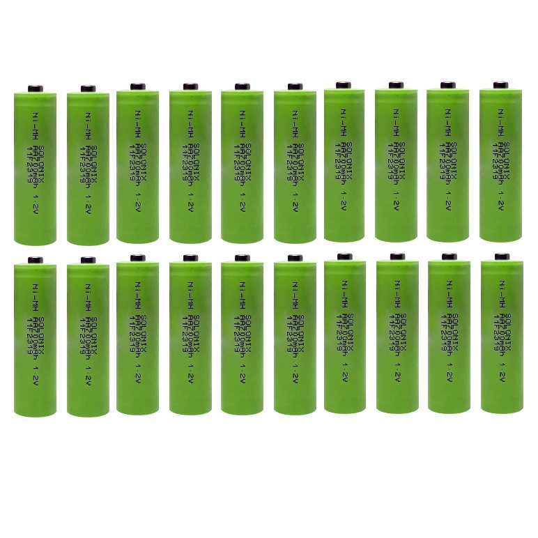 باتری قلمی شارژی سولونیکس Ni-MH مدل صنعتی بسته 20 عددی