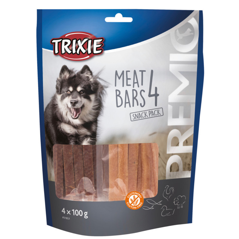 تشویقی سک تریکسی مدل meat bars 4 وزن 400 گرم