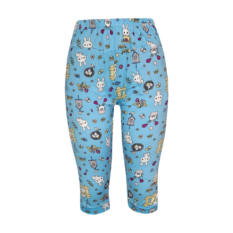 شلوارک زنانه مدل Garden rabbit رنگ آبی روشن