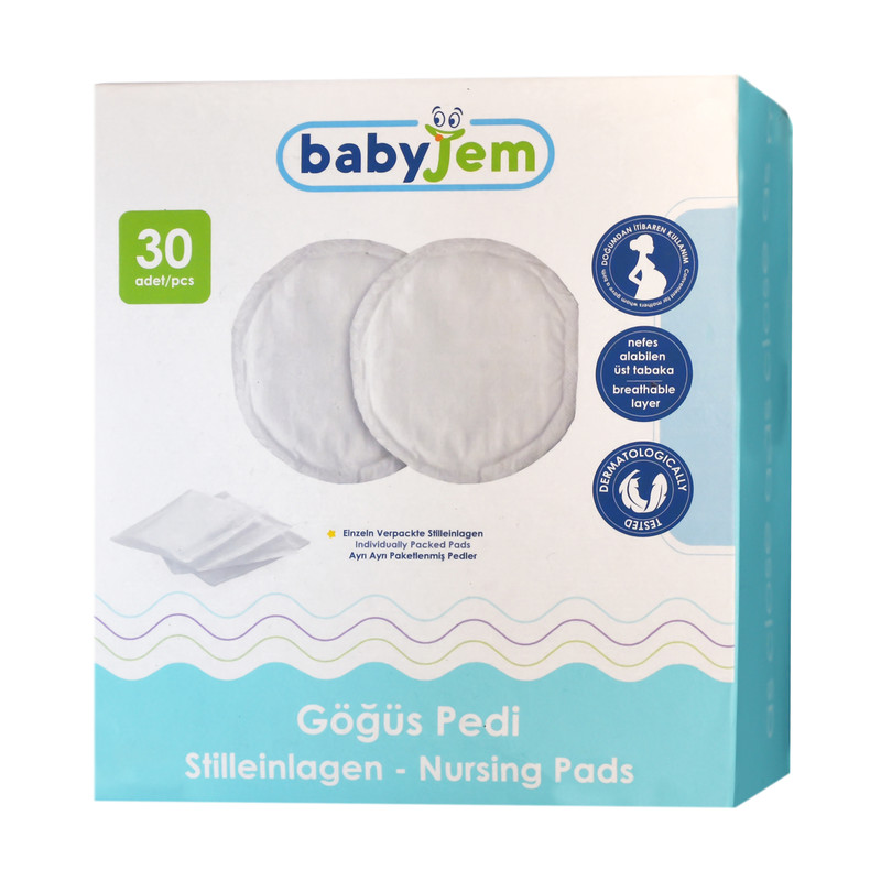 پد سینه بیبی جم مدل Bj624 بسته 30 عددی