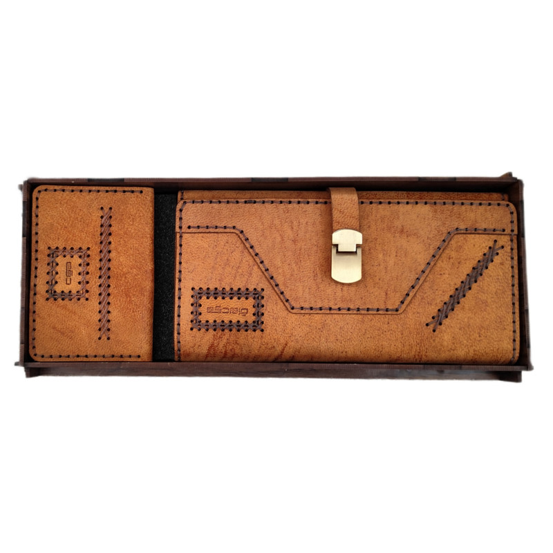 ست هدیه چرم دقت مدل چرم طبیعی بزی کد Sch-set6