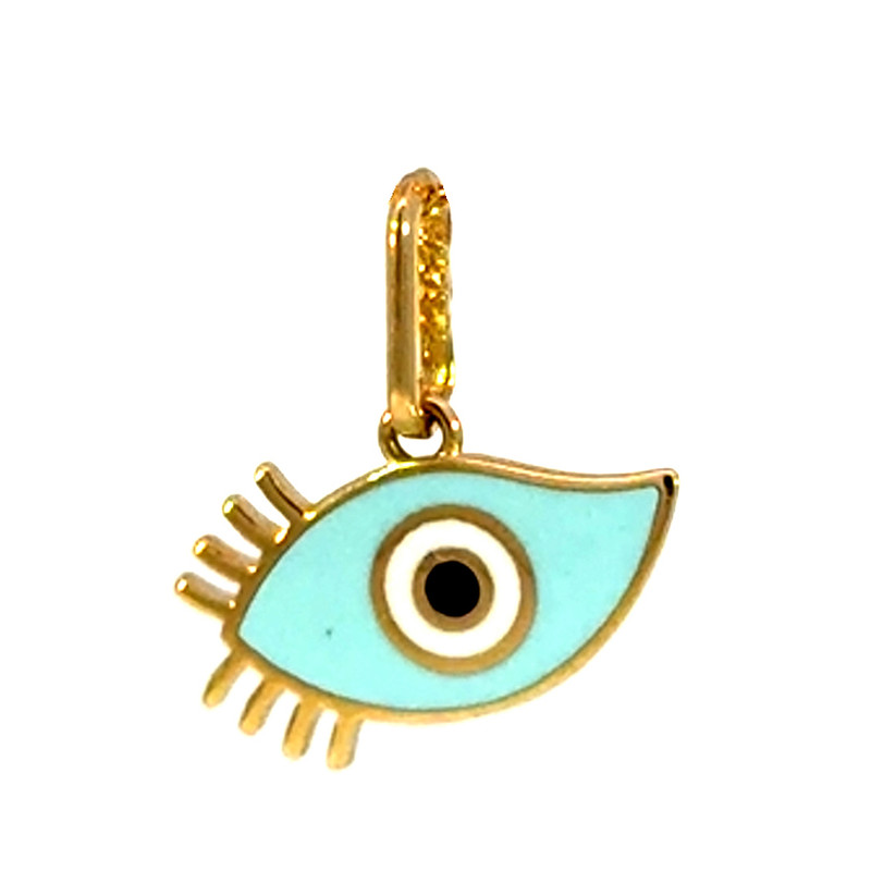 آویز گردنبند طلا 18 عیار زنانه دوست خوب مدل چشم نظر کد Dk767