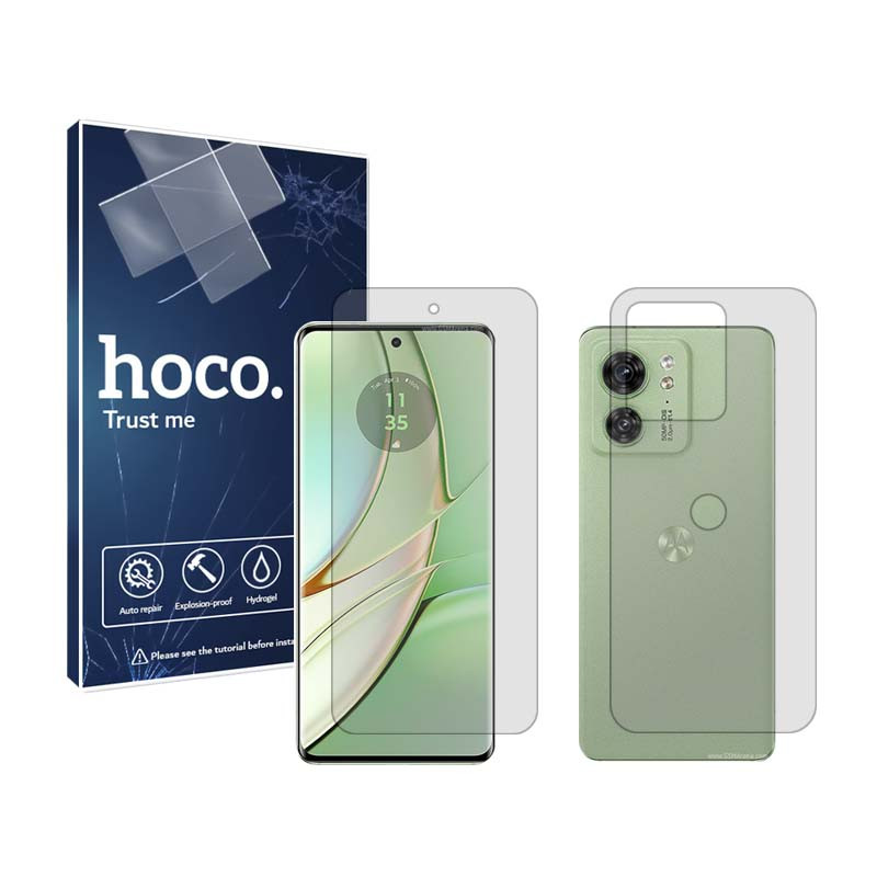 خرید و قیمت محافظ صفحه نمایش شفاف هوکو مدل HyGEL مناسب برای گوشی موبایل موتورولا Edge 40 به همراه محافظ پشت گوشی