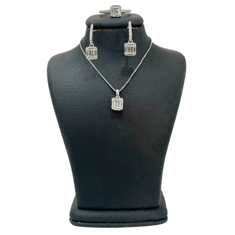 نیم ست نقره زنانه مدل پرنیا