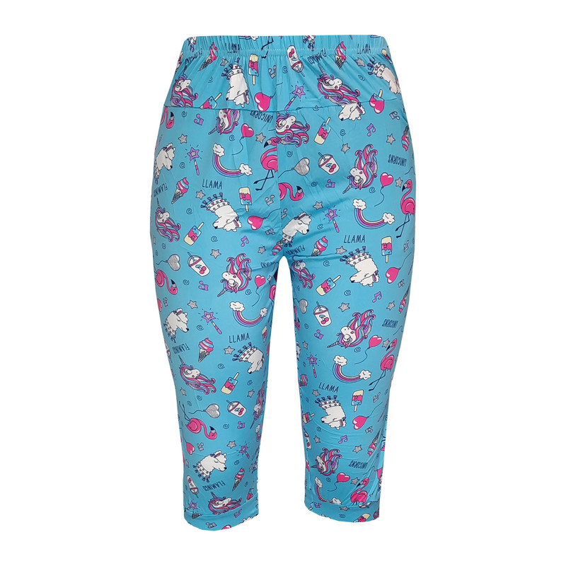 شلوارک زنانه مدل Unicorn رنگ آبی روشن