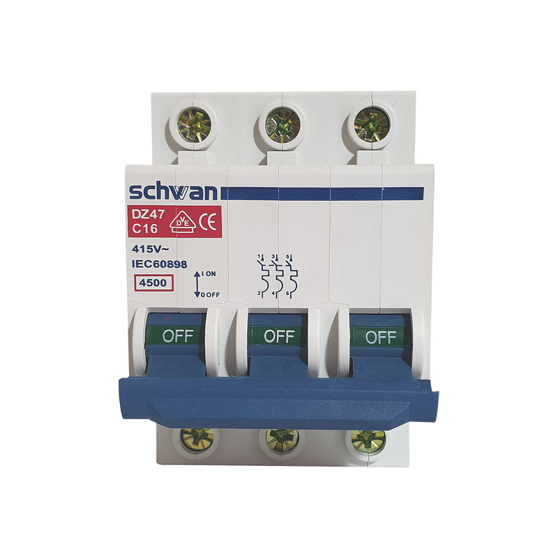 فیوز مینیاتوری سه فاز 16 آمپر شوان کد C16